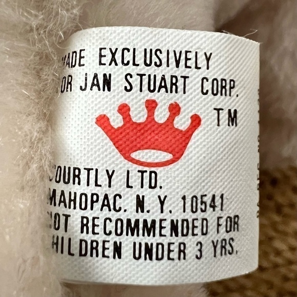 Vintage Christmas Holiday Teddy Bear Plush Jan Stuart Corp Made in Korea 15” - Picture 12 of 13